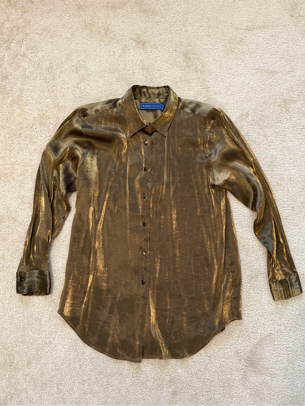 Karen Scott Made in Korea Button Down Shirt